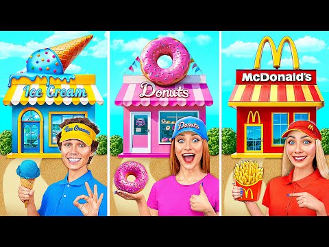 Eine Farbige Haus Challenge | McDonald’s vs Eiscreme vs Krapfen von Multi DO Smile