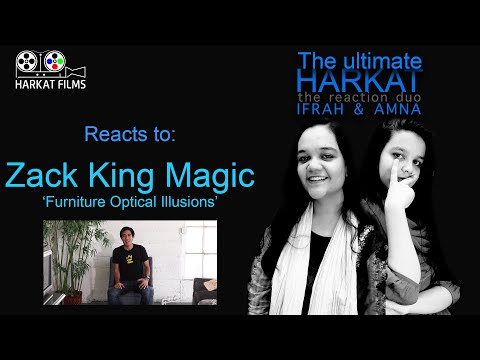Reacts to: Zack King Magic | Furniture Optical Illusions | Harkat Films