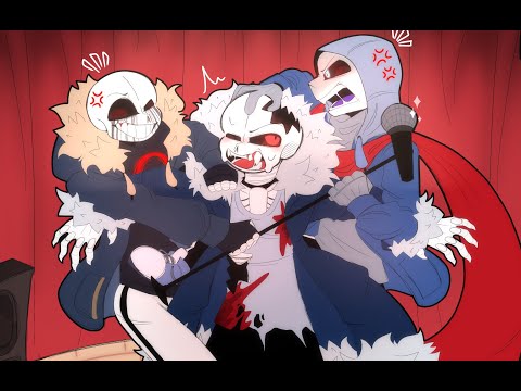 The Murder Time Trio "attempts" to make pizza. (Bad!sanses AU comic dub)