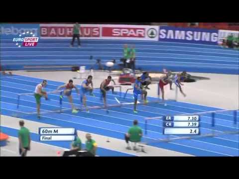 Göteborg 1er Mars 2013 Championnats d'europe en salle 60M haies hommes finale