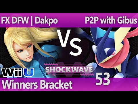 SW 53 Smash 4 - FX DFW | Dakpo (ZSS) vs P2P with Gibus (Greninja) - Winners Bracket