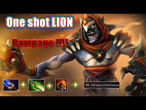 Lion 4000 Damage one shot finger!!!!Dota2 7.24