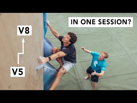 Pro Coach Takes V5 Climber to V8 in One Session?