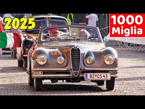 1000 Miglia 2025 - Day 4, Forlì - Alfa 6C 1750, Mercedes 300 SL, Maserati A6GCS, Lancia Lambda, etc