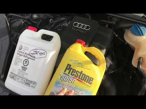 Adding coolant to an A4 Audi