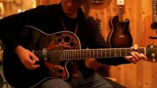 Video thumbnail for Dead or Alive by Bon Jovi played by Billy - Ovation Celebrity CC44 Ovation Guitar by BrainFitnessForever