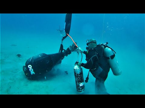 Sunk Outboard Engine Recovery in 100 Feet of Water ! (Fluid 10m Accident)