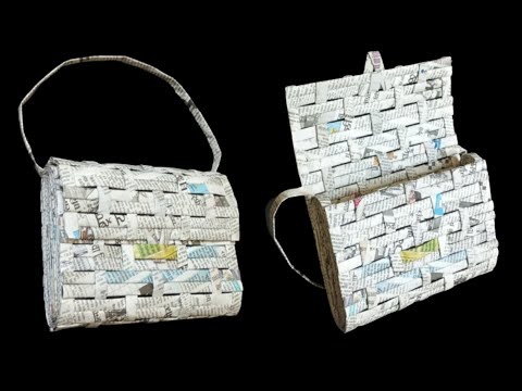Newspaper Bag | How to make a paper Bag | Paper bag making | Newspaper craft