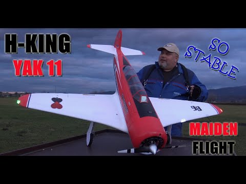 AMAZING NEW Yak-11 Red Reno Racer EPO 1450mm PNF (57") 6S power RC plane H-King Maiden flight