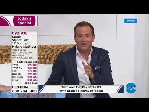 HSN | Sleep Solutions featuring South Street Loft Mattress Premiere 10.29.2019 - 05 AM