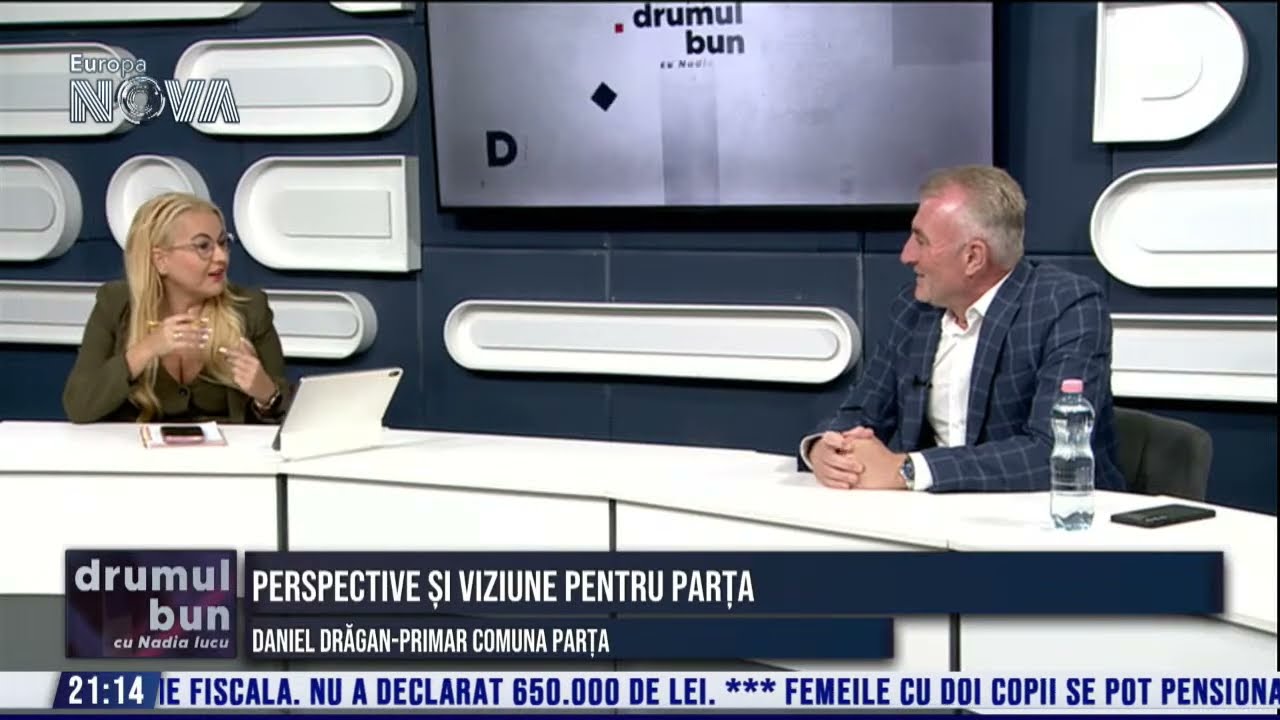 VIDEO (integral) emisiune Drumul Bun cu NADIA IUCU. Invitat: Daniel Dragan-primarul comunei Parta