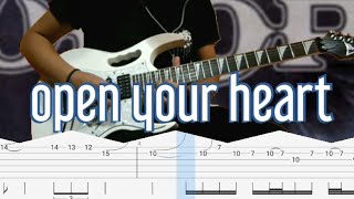 How to play | open your heart-Europe(guitar solo with tab lesson)