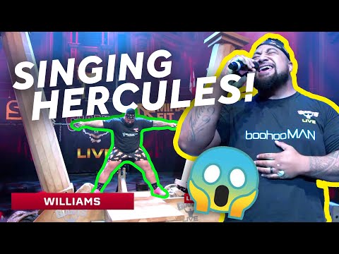 SINGING IN THE PAIN! Strongman SMASHES Hercules Pillars + SINGS TO FANS! 😱