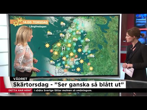 Påskvädret - så blir vädret i påskhelgen - Nyheterna (TV4)