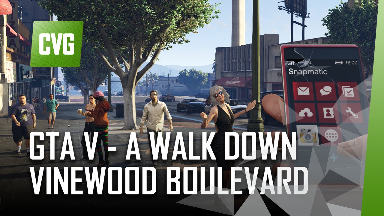 GTA V on PS4 - Vinewood Boulevard Walk in First Person View - YouTube