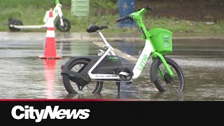 Flooding across Edmonton after weekend rainfall dumps a month's worth of moisture in three days