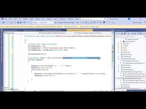 Ado Net Command Object Executereader Method Program