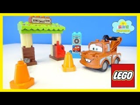 DISNEY CARS Lego Duplo Building Blocks Mater's Shed Toys for Children Kids Toddlers ABC Su