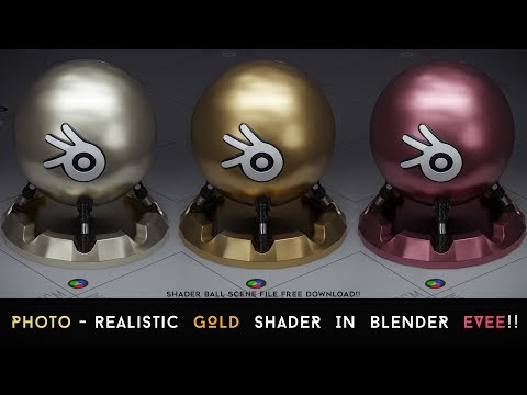 Blender 2.8 tutorial : Creating Photorealistic Gold shader for Evee