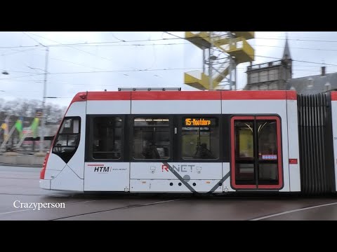 Witte HTM Avenio Tram Den Haag Binnenhof naar Nootdorp