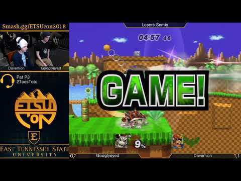 ETSUcon18 - Davemon (Captain Falcon) vs Googleyed (Bowser) - Project M Losers Semis