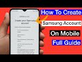 How To Create Samsung Account Create Samsung Account On Mobile 2025 Full Guide