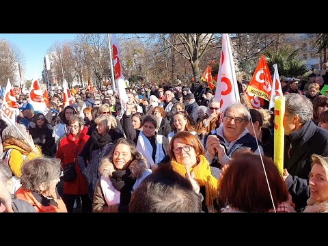 Tarbes - 16 000 personnes ont manifesté contre la réforme des retraites