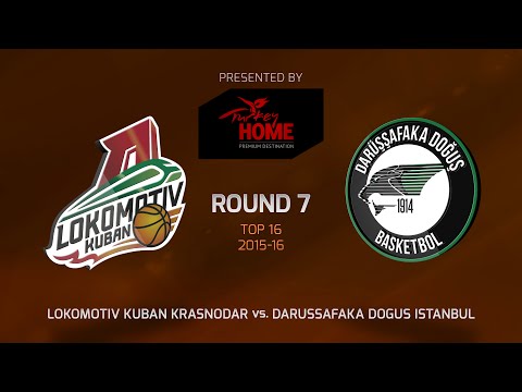 Highlights: Top 16, Round 7, Lokomotiv Kuban Krasnodar 82-58 Darussafaka Dogus Istanbul