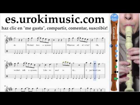 Tutorial de flauta dulce G. Charlie Puth & Selena Gomez - We Don't Talk Anymore Parte#2 um-927