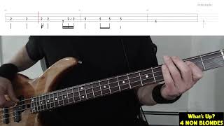 What's Up? by 4 Non Blondes - Bass Cover with Tabs Play-Along