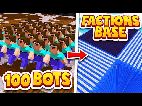 SeanYT - 100 *ROBOTS* BUILT A FACTIONS BASE IN MINUTES!!!! (OVERPOWERED) *BANNABLE* | minecraft