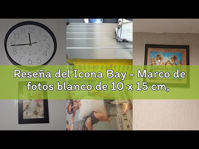Vídeo relacionado con Icona Bay - Marco de fotos blanco de 10 x 15 cm, marco de fotos compuesto de madera resistente de 10 x 15, diseño elegante, montaje en mesa o pared, colección exclusiva