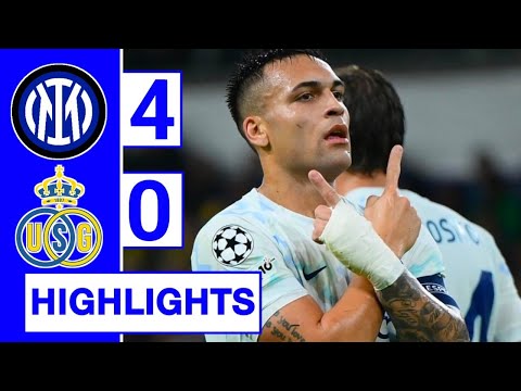 Inter vs Union Saint-Gilloise 4-0 Highlights | Lautaro Martinez Goal 