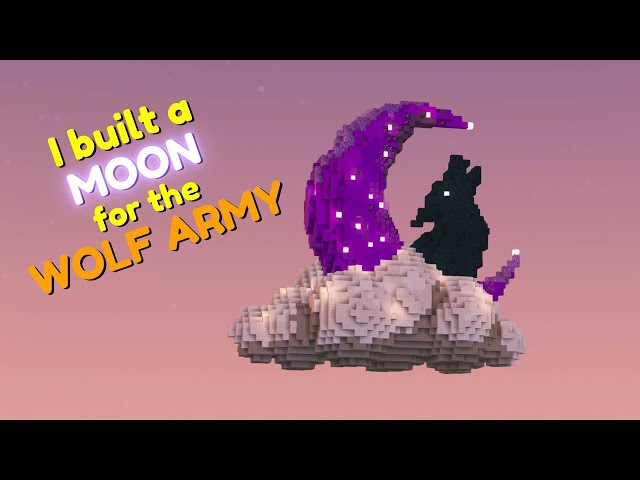 Moon base in the Cloud and the Howling Wolf 🌙☁️🐺 ️ Minecraft Map