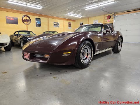 1981 Dark Claret Corvette 4spd T Top For sale Video