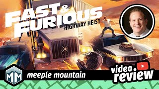 Fast & Furious: Highway Heist - 10 Things  You Need to Know - Review - Boardgame Brody