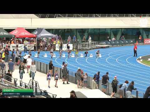 Girls Under 11 100m H4 - 2020 State Combined Events Championships // LAVicTV