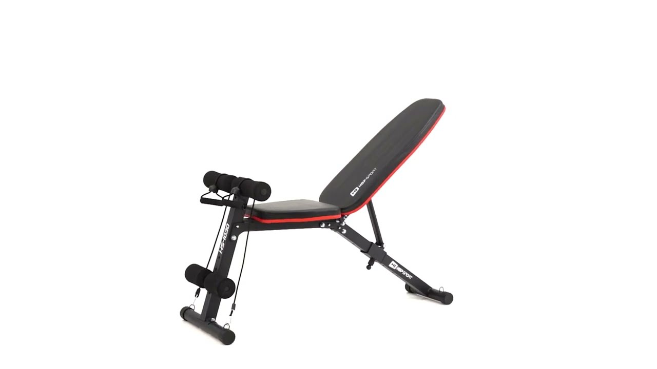 Скамья тренировочная Hop-Sport HS-1030 с фиксатором для ног
