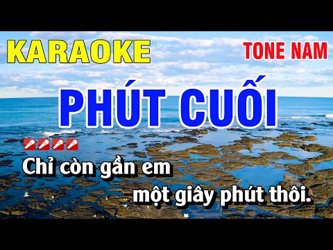 Karaoke Phút Cuối Tone Nam Nhạc Sống | Hoàng Luân