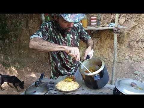 Rib stew with okra and gherkins here at the shack