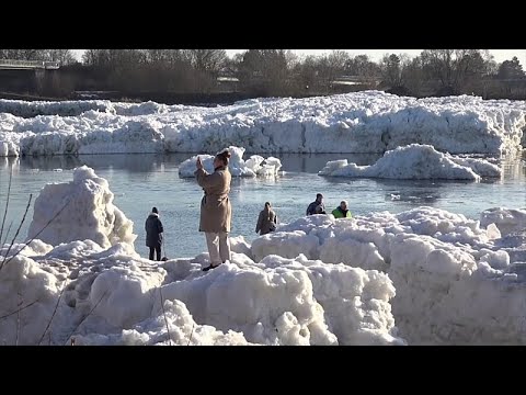 Video Thumbnail: Riesige Eisschollen verwandeln die Elbe in Norddeutschland