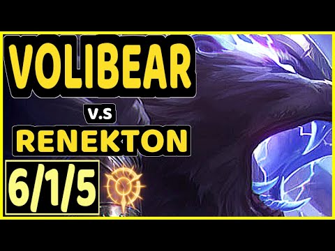 SWORD (VOLIBEAR) vs RENEKTON - 6/1/5 KDA TOP GAMEPLAY - KR Ranked GRANDMASTER