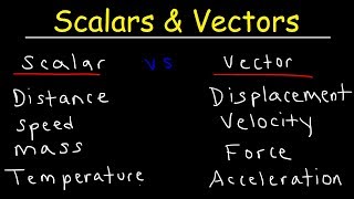 Scalars and Vectors