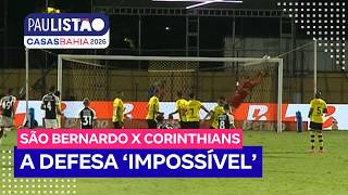 Goleiro do São Bernardo faz defesa 'de Rogério Ceni' contra o Corinthians