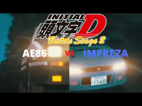 Initial D Battle Stage 2 AE86 vs IMPREZA