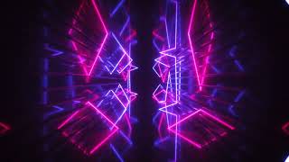 4K Neon Reflected Tunnel | 3 Hour Loop Video | Screen Saver | Smooth Transition | 10