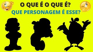 ADIVINHE O NOME DO PERSONAGEM PELA SOMBRA 15 | O QUE  O QUE ?