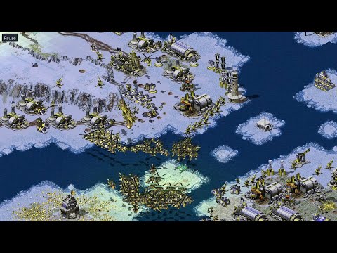 Red alert 2 -- Land rush island -- extra hard -- brutal ai --1 vs 7