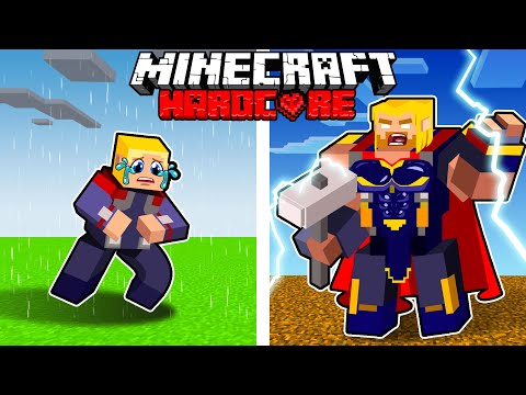 SURVIVING 1000 DAYS as THOR in Minecraft! Epic Marvel Mobs