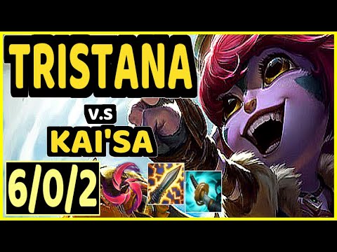 EVANRL (TRISTANA) vs KAI'SA - 6/0/2 KDA BOTTOM ADC GAMEPLAY - NA Ranked GRANDMASTER